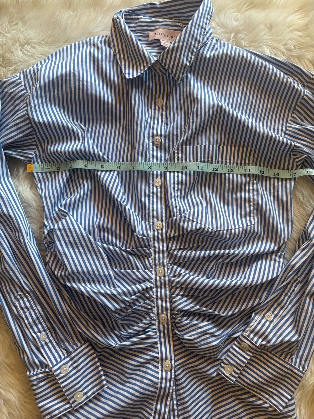 Philosophy Blue & White Striped Button-Down Shirt